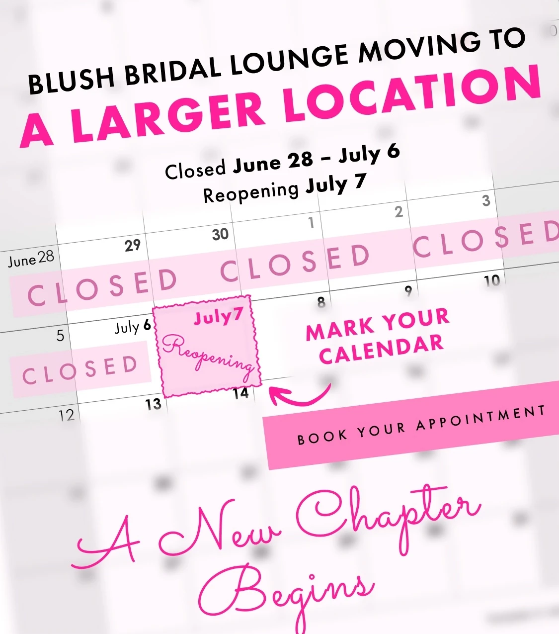 We're Moving to a Larger Location